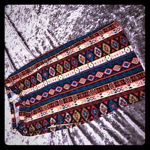 Southwest print Pencil Skirt, Size L